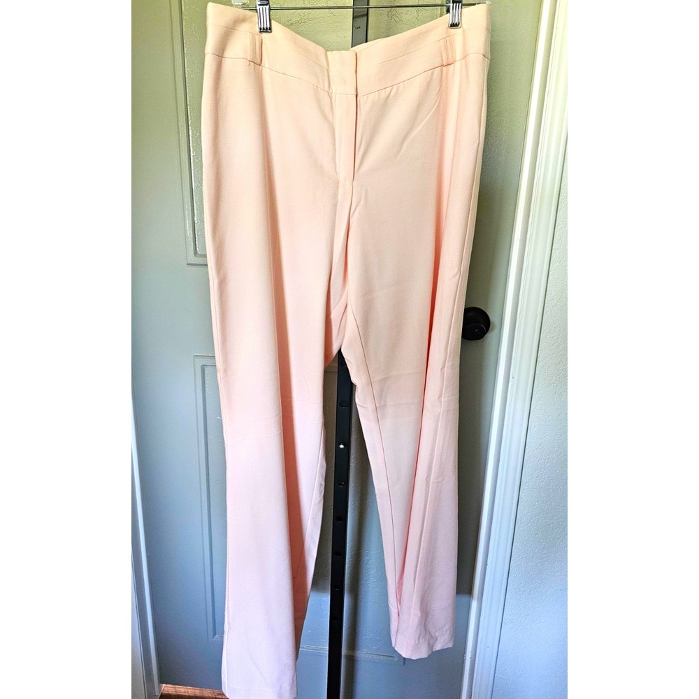 Worthington Marilyn Fit Stretch Pants Pink 14R Straight Leg 145201P NEW